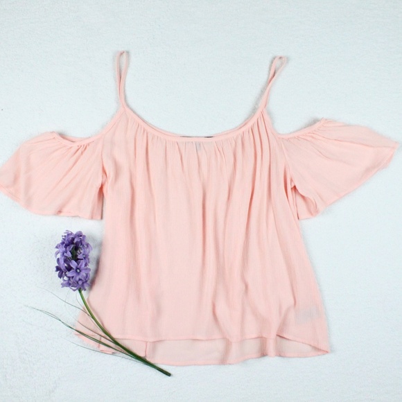 Tops - NEW Blush Pink Loose Cold Shoulder Loose Blouse S